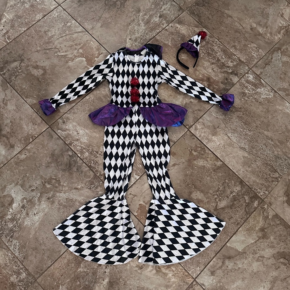 Clown Suit With Headband, Cool Bellbottoms